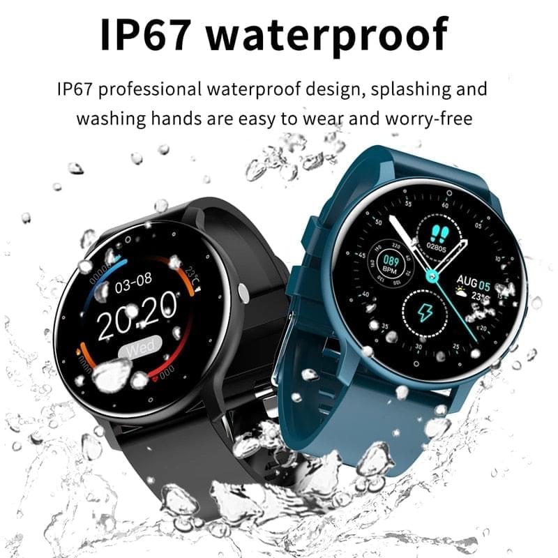 LIGE 2023 Ultimate Smartwatch for Men: Full Touch Screen, Fitness Tracker, IP67 Waterproof, Bluetooth Connectivity (Android & iOS), Includes Gift Box"