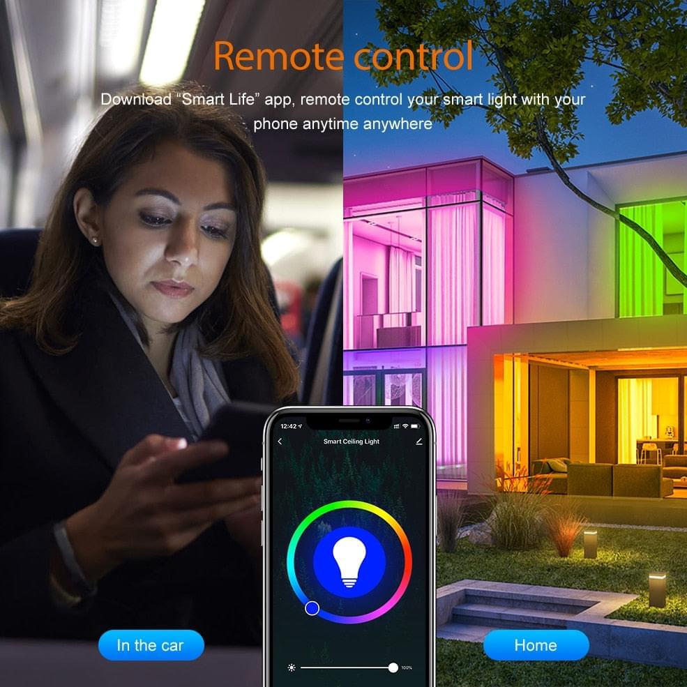 SmartTone: RGBW 18W WiFi Smart WIFI LED Bulb with Voice Control and Smart Home Integration