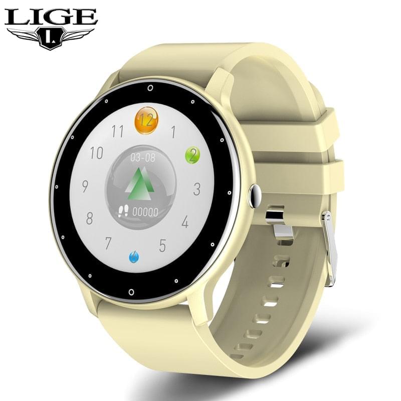 LIGE 2023 Ultimate Smartwatch for Men: Full Touch Screen, Fitness Tracker, IP67 Waterproof, Bluetooth Connectivity (Android & iOS), Includes Gift Box"