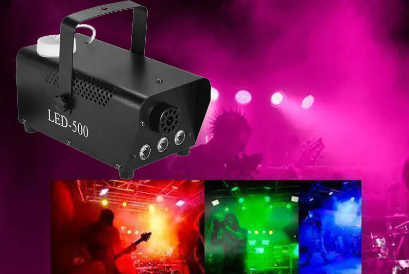 PartyPro 500W LED RGB Fog Machine with Wireless Remote